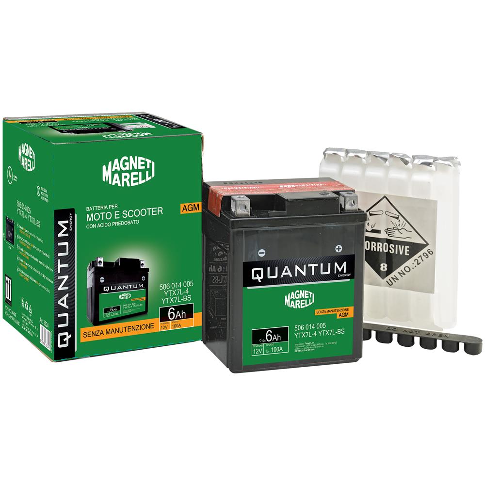 Batteria Moto Scooter 7ah 12v 75a Agm Sigillata Polo Positivo Dx - Foto 1