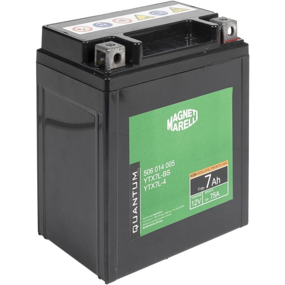 Batteria Moto Scooter 7ah 12v 75a Agm Sigillata Polo Positivo Dx - Foto 4