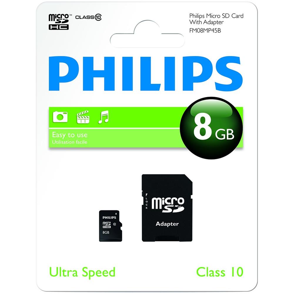 8 GB Micro SDXC classe 10, con adattatore - Foto 1