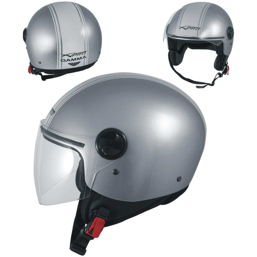 Casco Jet Scooter Moto Quad Omologato ECE 22 05 Visiera Bianco 2XL