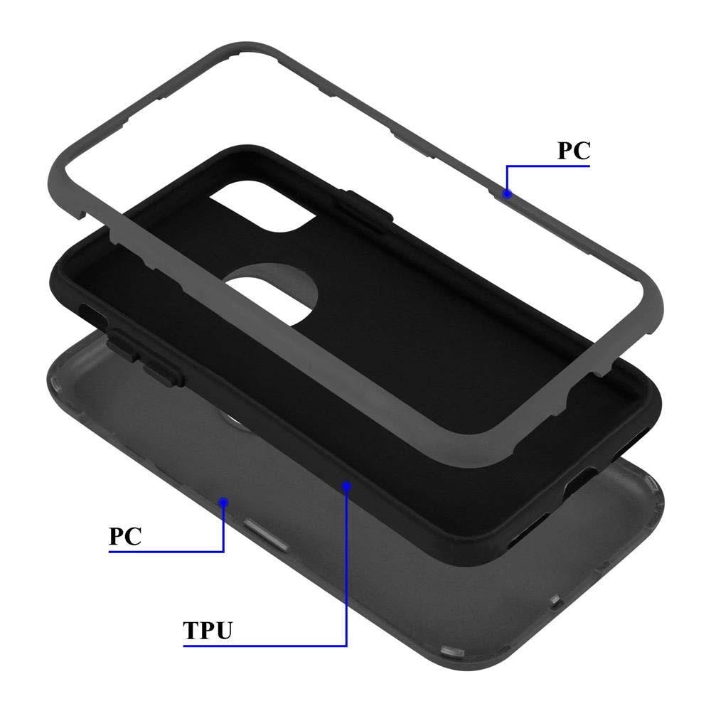 Custodia Compatibile Con Apple Iphone X / Xs In Grigio Quarzo - Coperchio Protettivo Ibrido Con Silicone Tpu All'interno E 2 Pezzi Di Plastica All'esterno - Foto 8