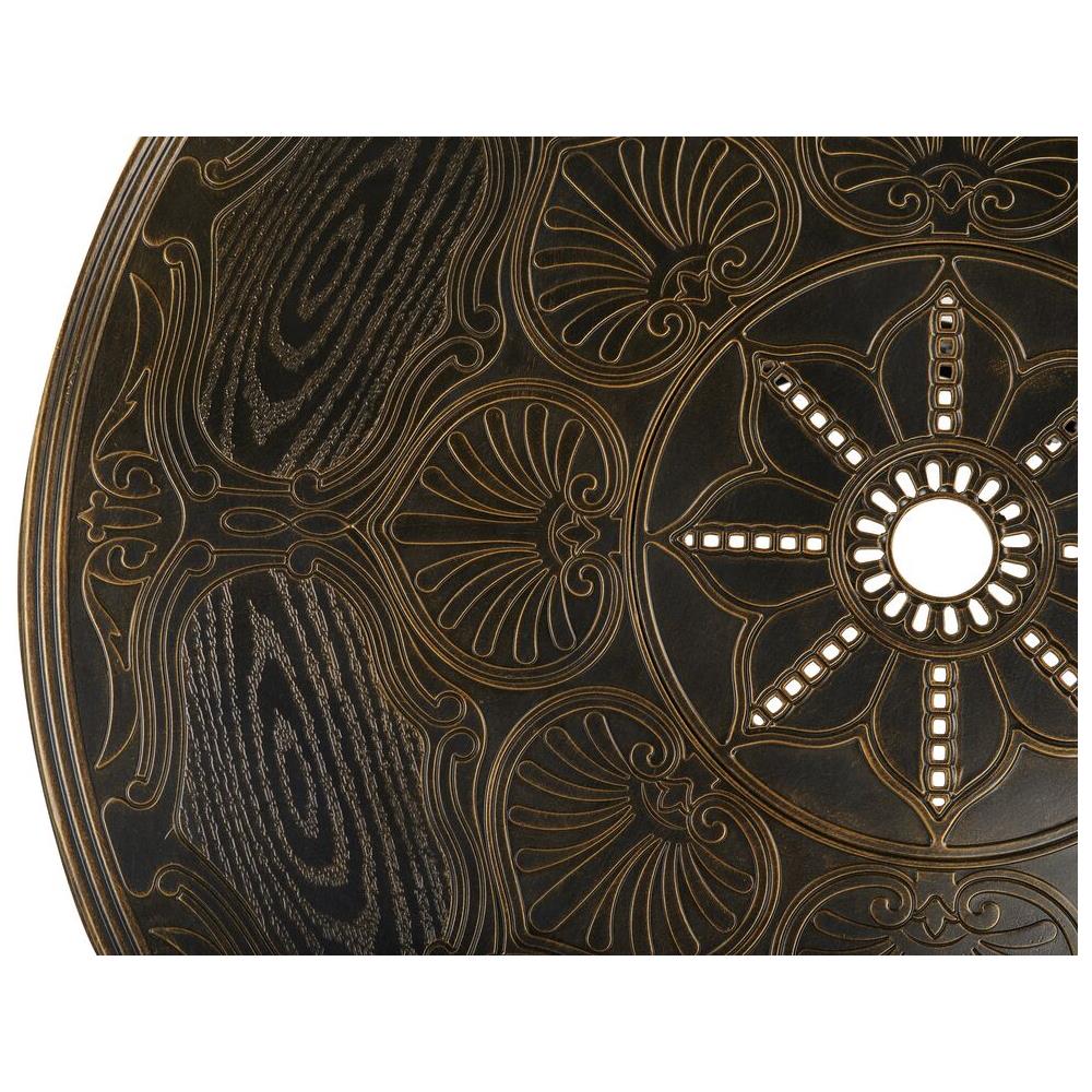 Tavolo Rotondo Da Pranzo Da Giardino Ø 100 Cm Marrone Sapri - Foto 9