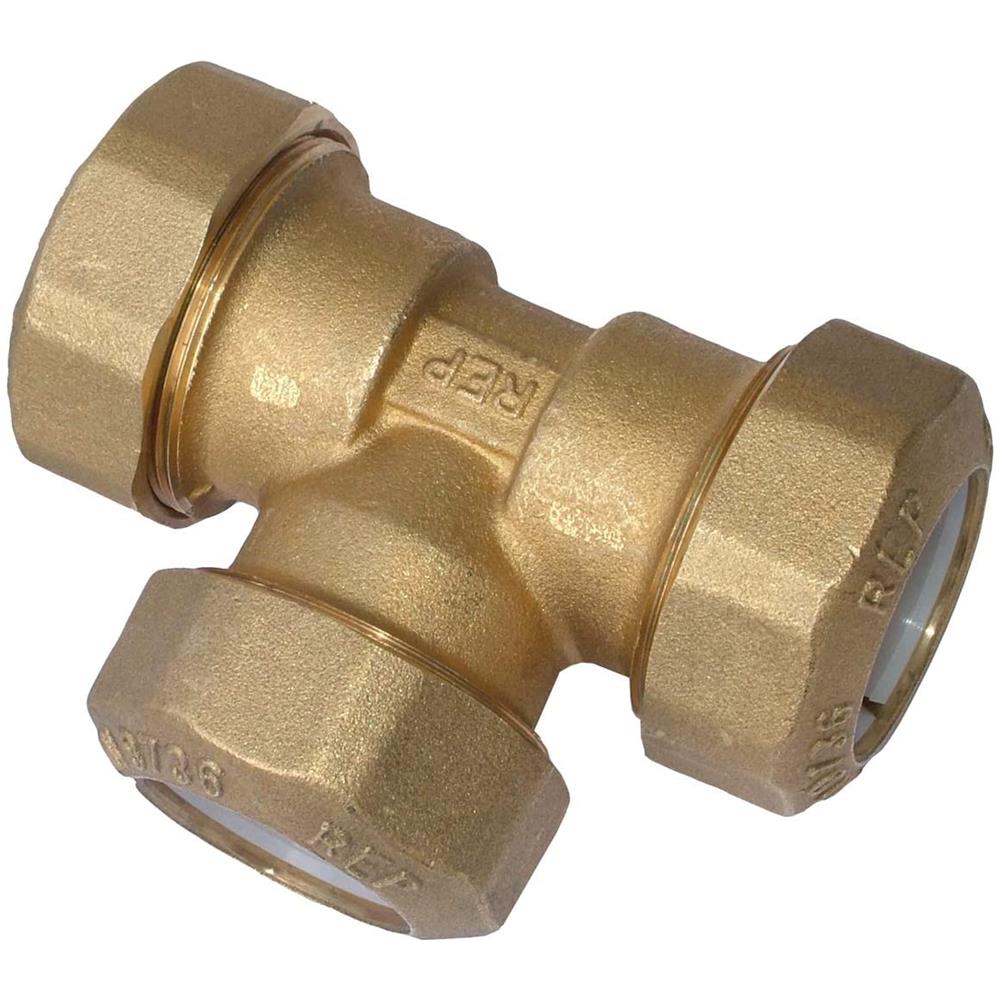 Tee Per Polietilene Ottone Giallo 25x25x25 - Foto 1