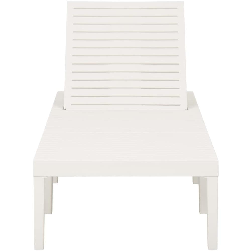 Lettino Prendisole in Plastica Bianco - Foto 2