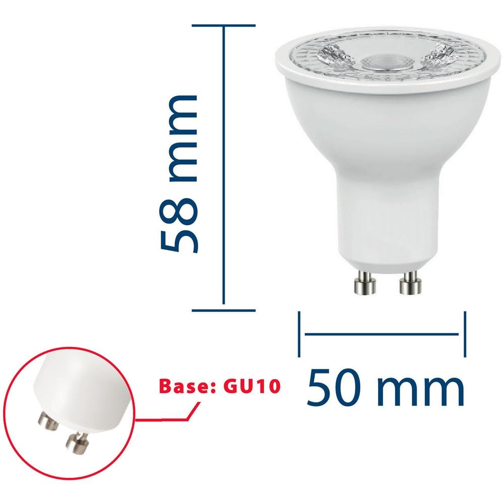 Lampadina Smd Led, Spot Attacco Gu10, 230v, 6w / 450lm, 4000k, 38° - Foto 1