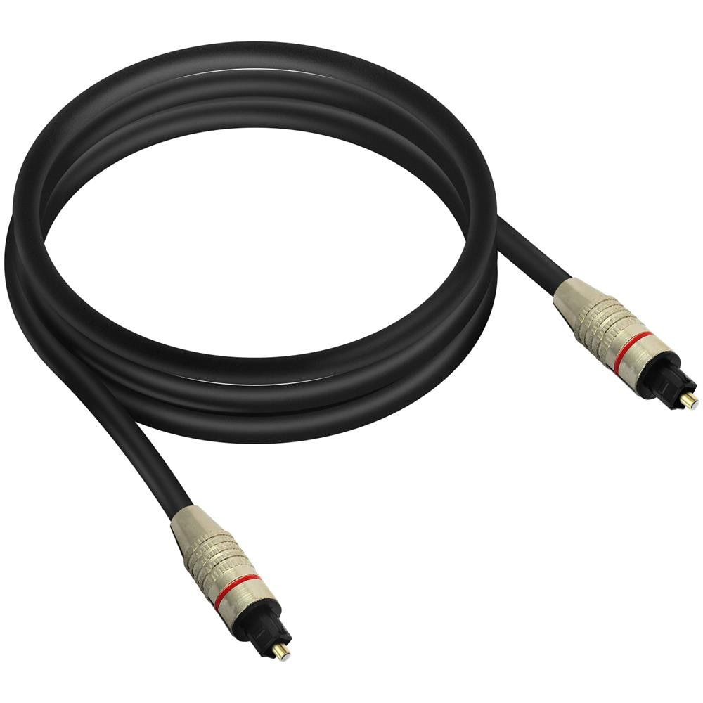 Cavo Ottico Audio Digitale Connettore Toslink Lungo 2m Flux, Nero - Foto 1