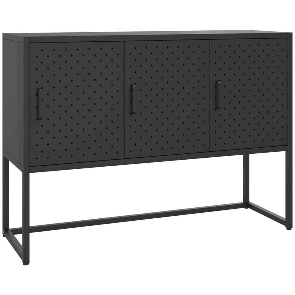 Credenza Nera 105x35x75 Cm In Acciaio - Foto 2