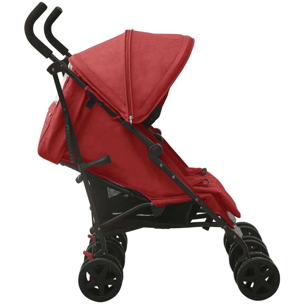 Passeggino Gemellare In Acciaio Rosso - Foto 3