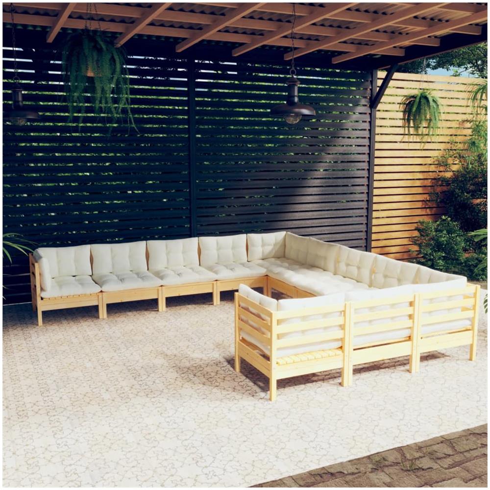VidaXL Set Divani da Giardino Pallet 8 pz con Cuscini in Legno di Pino