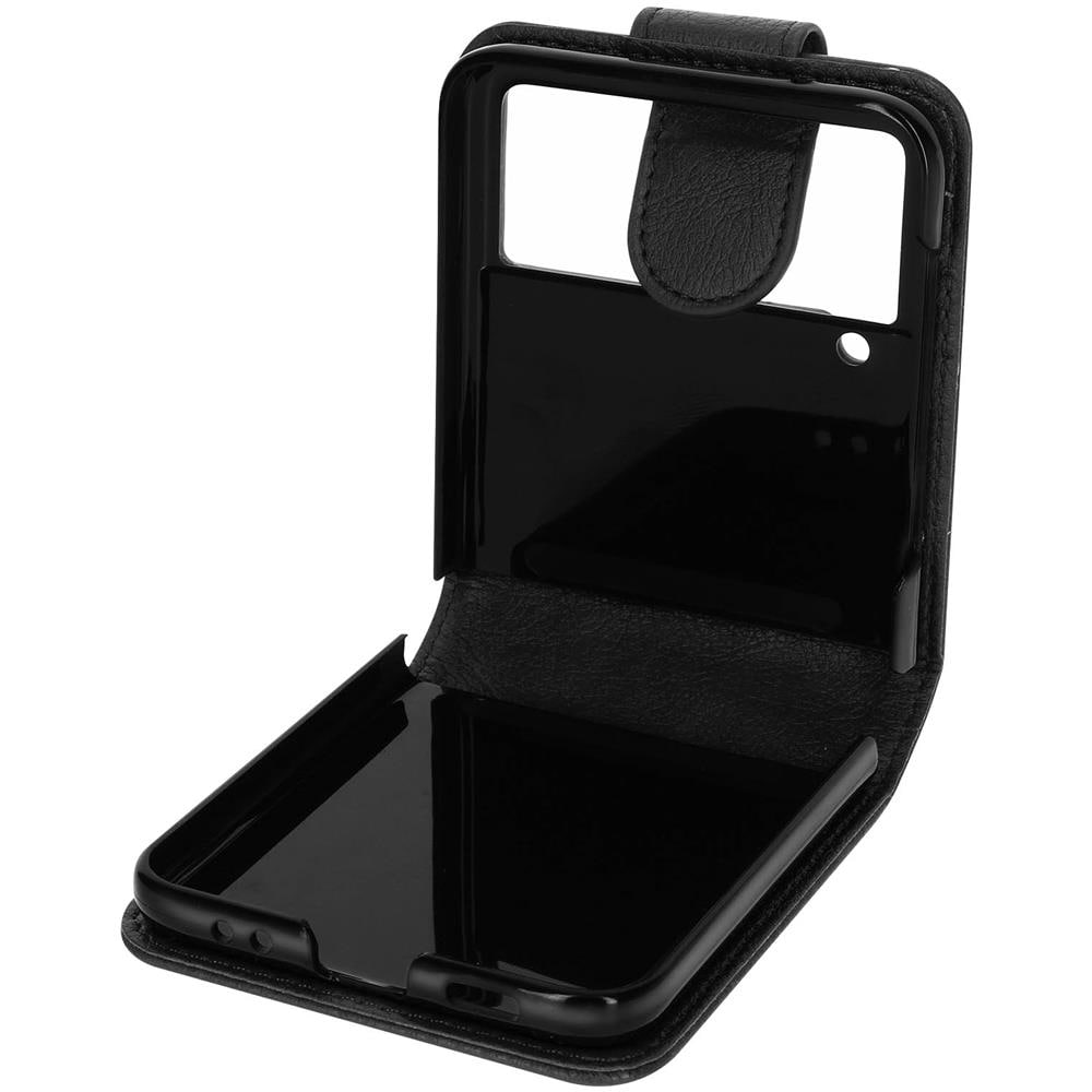 Cover Per Samsung Galaxy Z Flip3, Copertina Con Linguetta Magnetica Nera - Foto 1