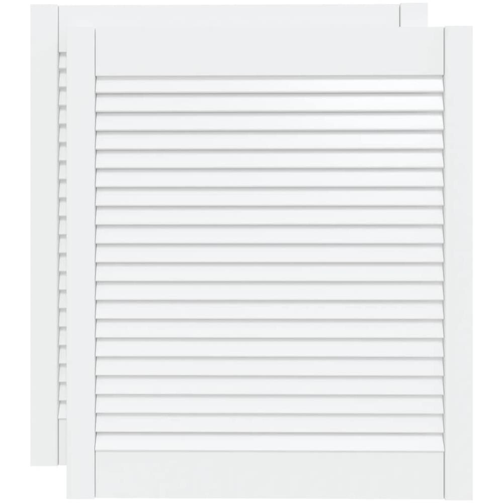 Ante a Lamelle Bianche 2 pz Bianche 69x59,4 cm Legno di Pino - Foto 1