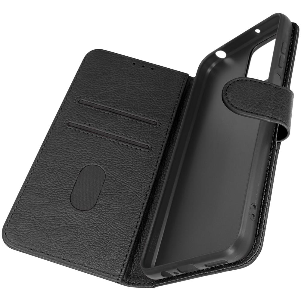 Custodia Per Motorola Moto G13, G23 E G53 Portacarte E Funzione Supporto Nera - Foto 5