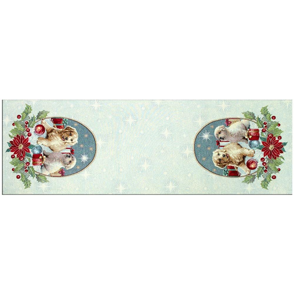 Tovaglia Natale Centrino Runner Tavolo Centrotavola Natalizio Cagnolini 45x140 Cagnolini - Foto 1