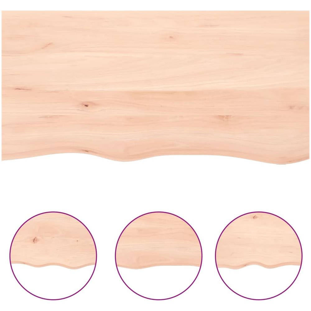Ripiano a Parete 40x50x2 cm Legno Massello Rovere Non Trattato - Foto 3