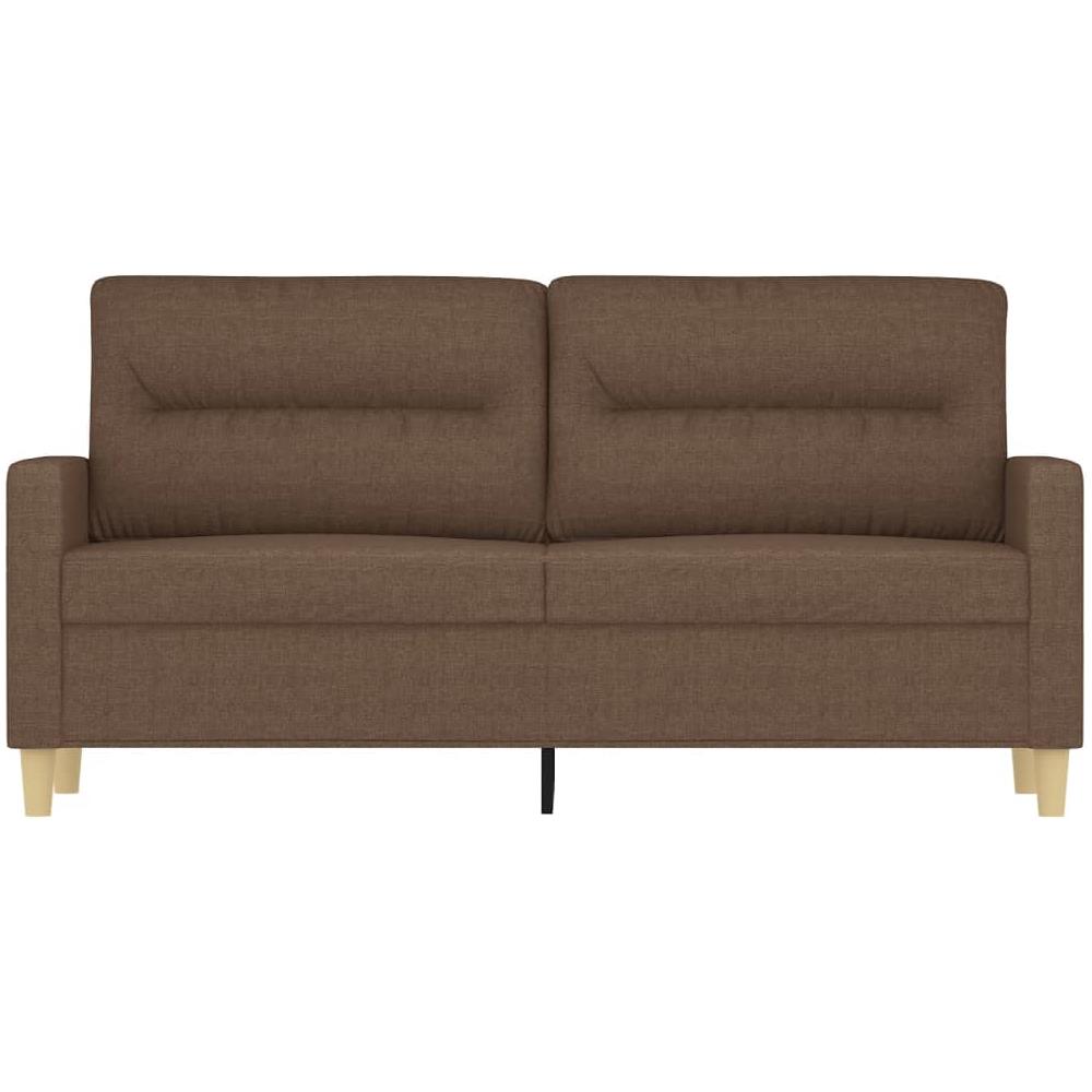 Divano A 2 Posti Marrone 140 Cm In Tessuto - Foto 3