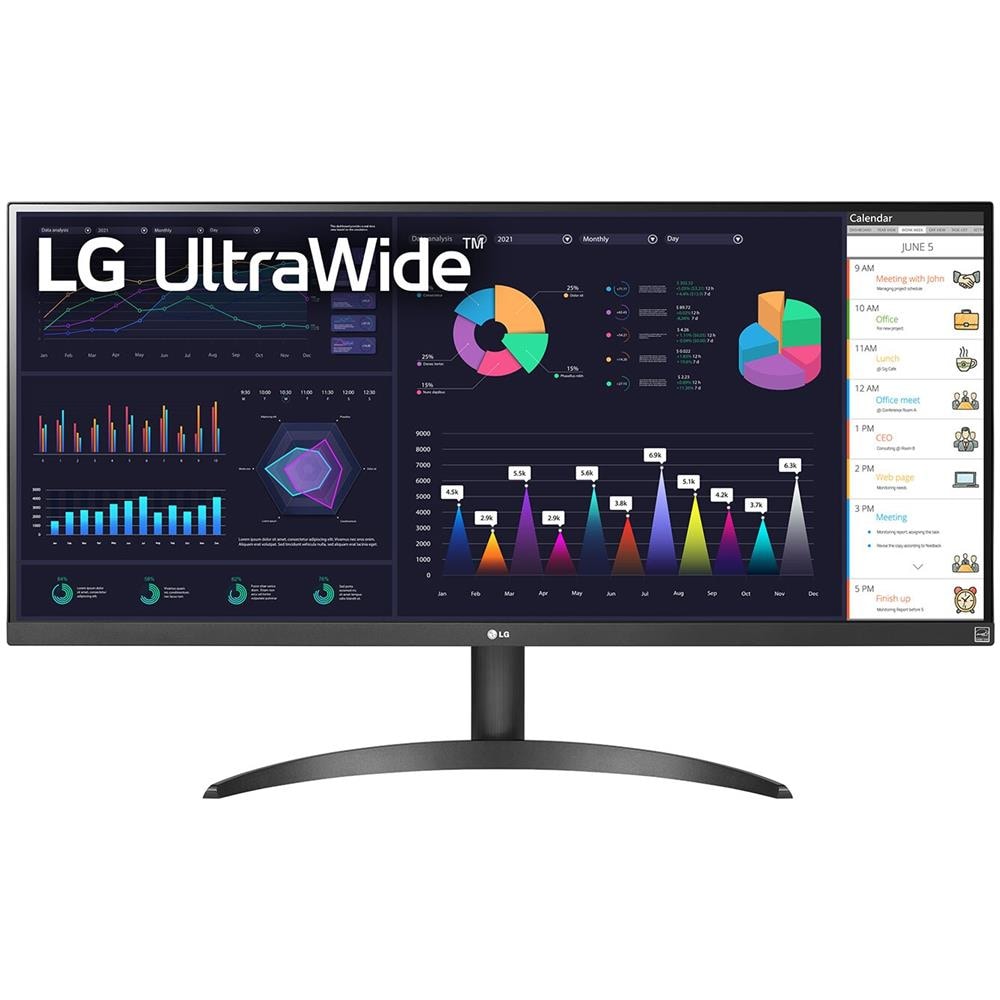 Monitor da Gioco 34" LED 34WQ500-B 2560 x 1080 UltraWide Full HD Tempo di Risposta 5 ms Frequenza di Aggiornamento 100 (Hz) - Foto 1
