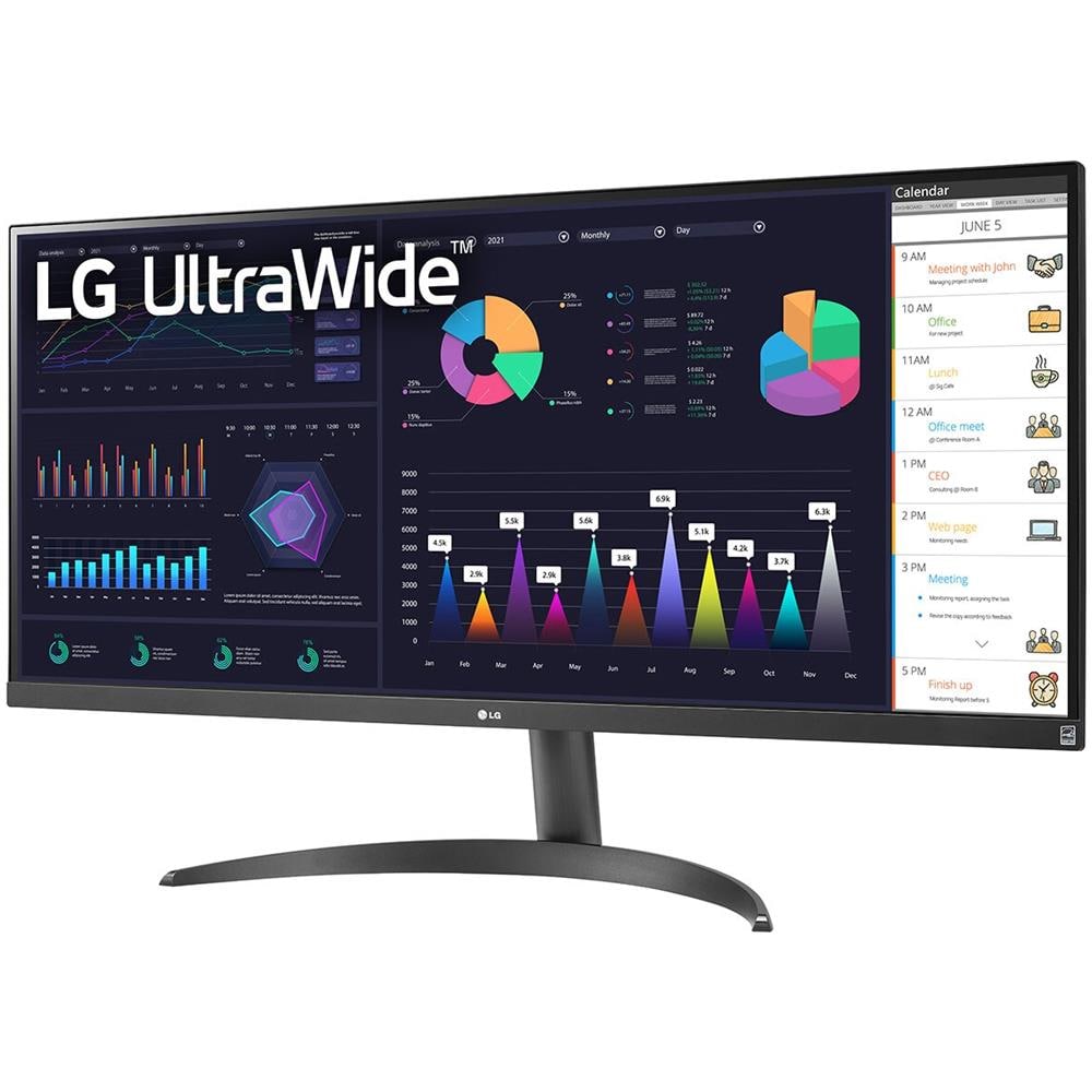 Monitor da Gioco 34" LED 34WQ500-B 2560 x 1080 UltraWide Full HD Tempo di Risposta 5 ms Frequenza di Aggiornamento 100 (Hz) - Foto 2