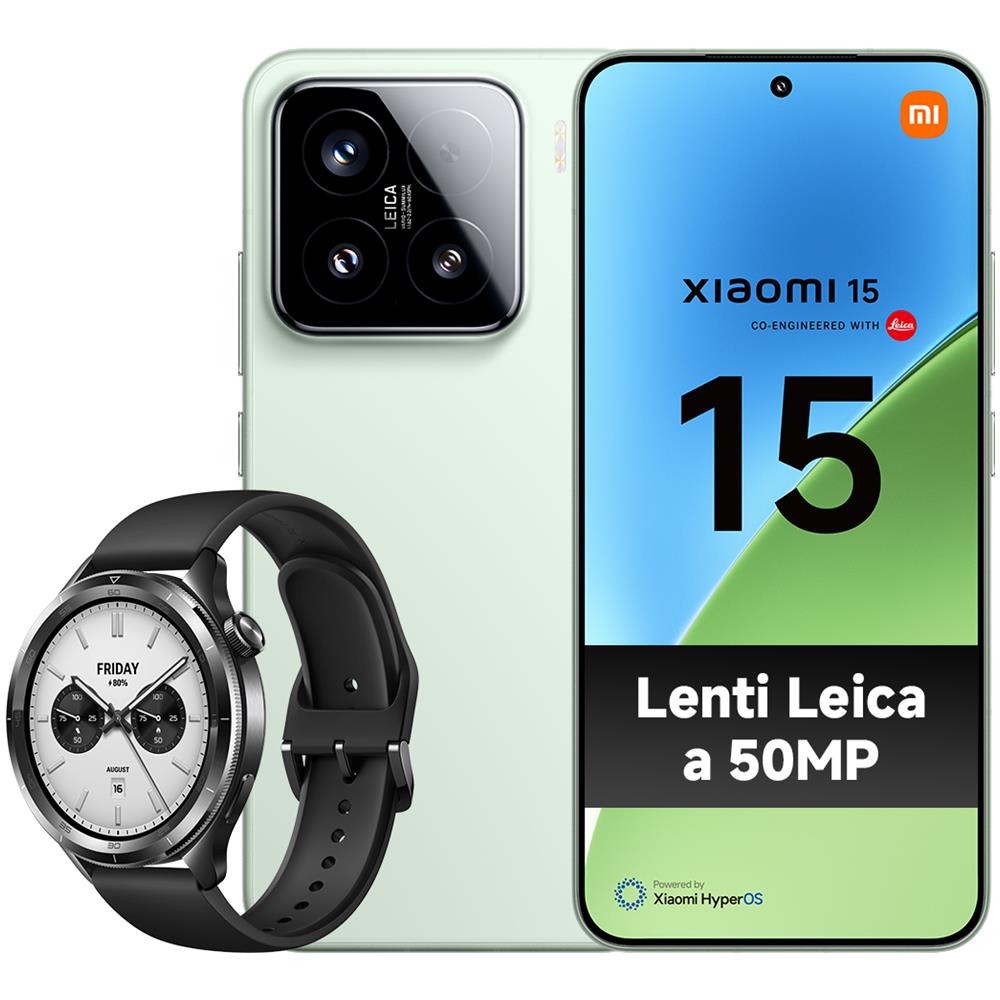 15 5G Special Pack 256GB 12GB Ram Display 6.36" AMOLED Main Camera 50MP Nano + eSIM Snapdragon 8 Elite. 5240 mAh Green + Xiaomi Watch S4 Black - Foto 1