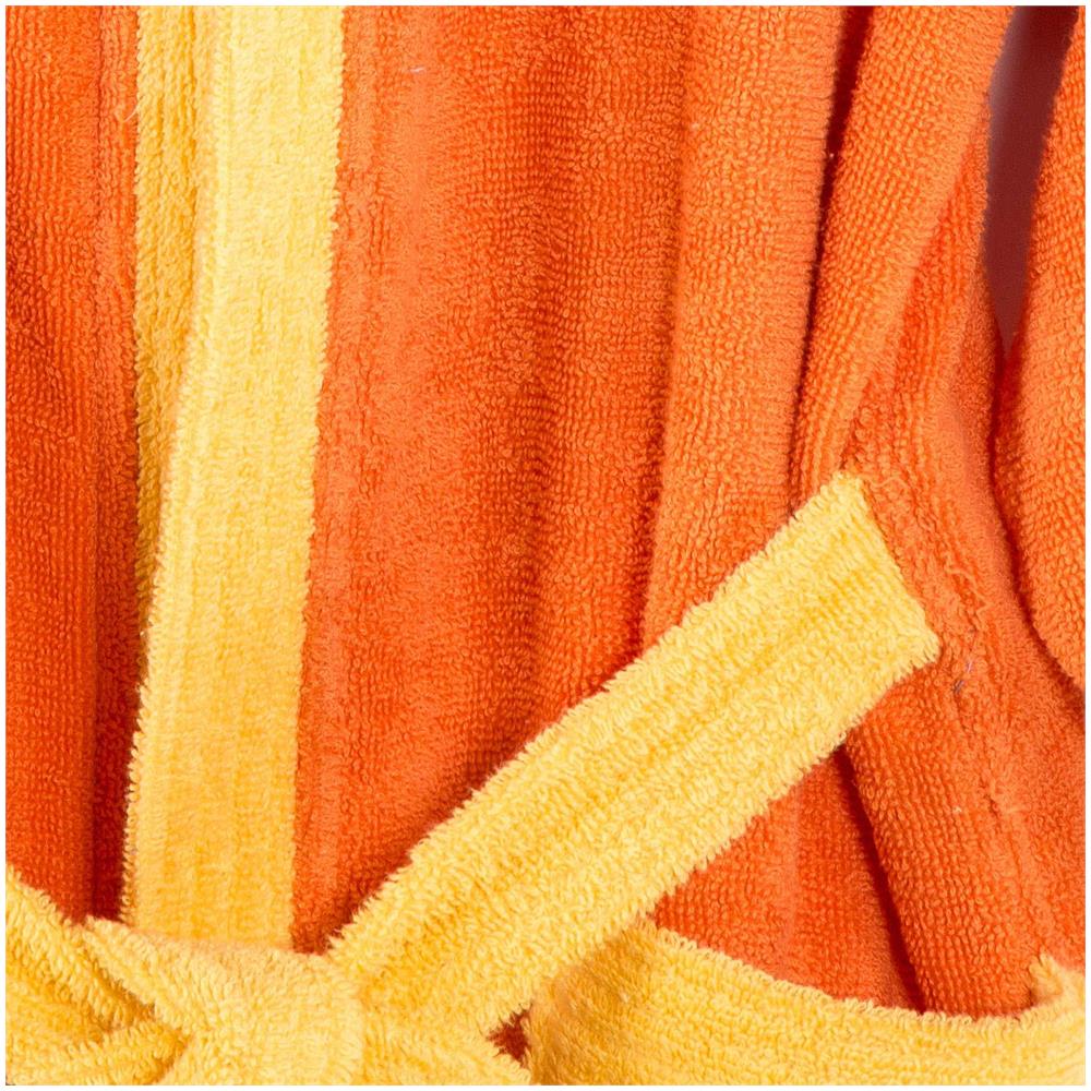 Accappatoio Con Cappuccio Spugnissima Young In Cotone Colore Arancio Misura 10-12 Anni - Foto 1