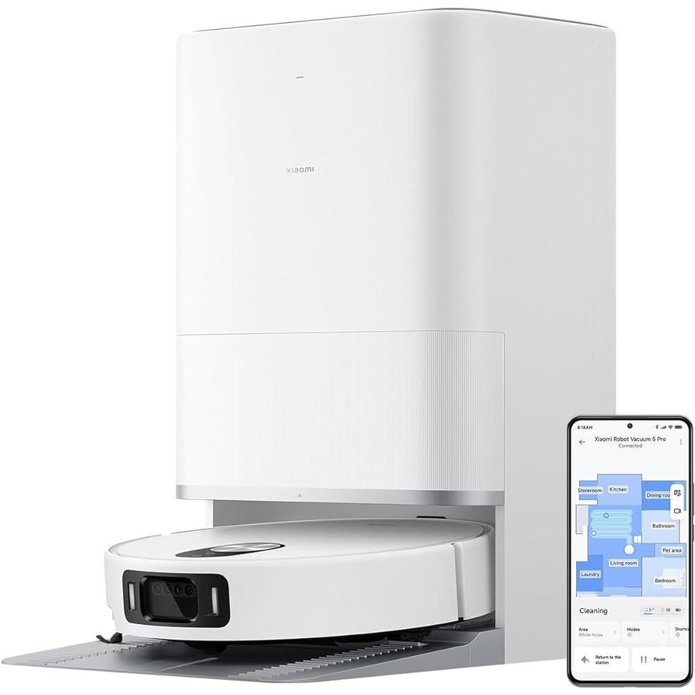 Robot Aspirapolvere 5 Pro Capacità Base 2,5 L con Sacchetto Autonomia 140 min Colore Bianco - Foto 2