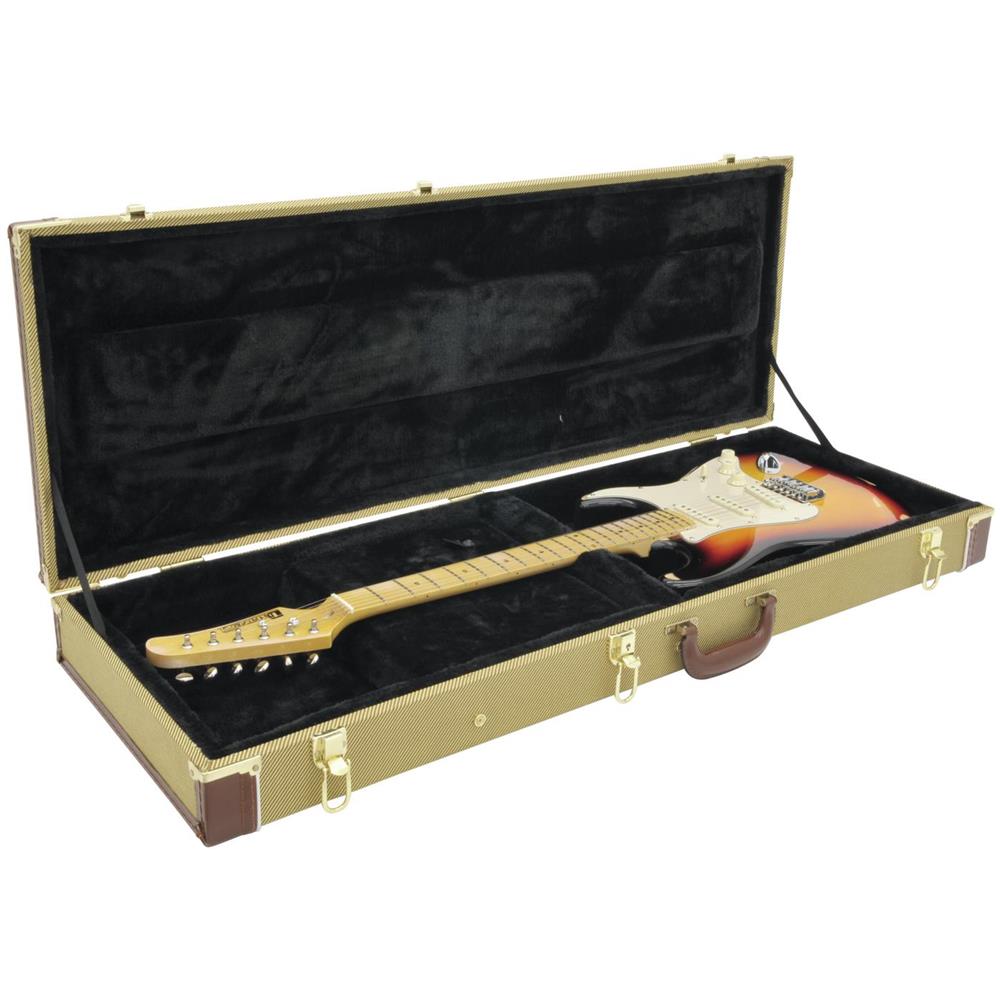 Custodia Rettangolare In Legno Tweed Per Chitarra Elettrica - Foto 2