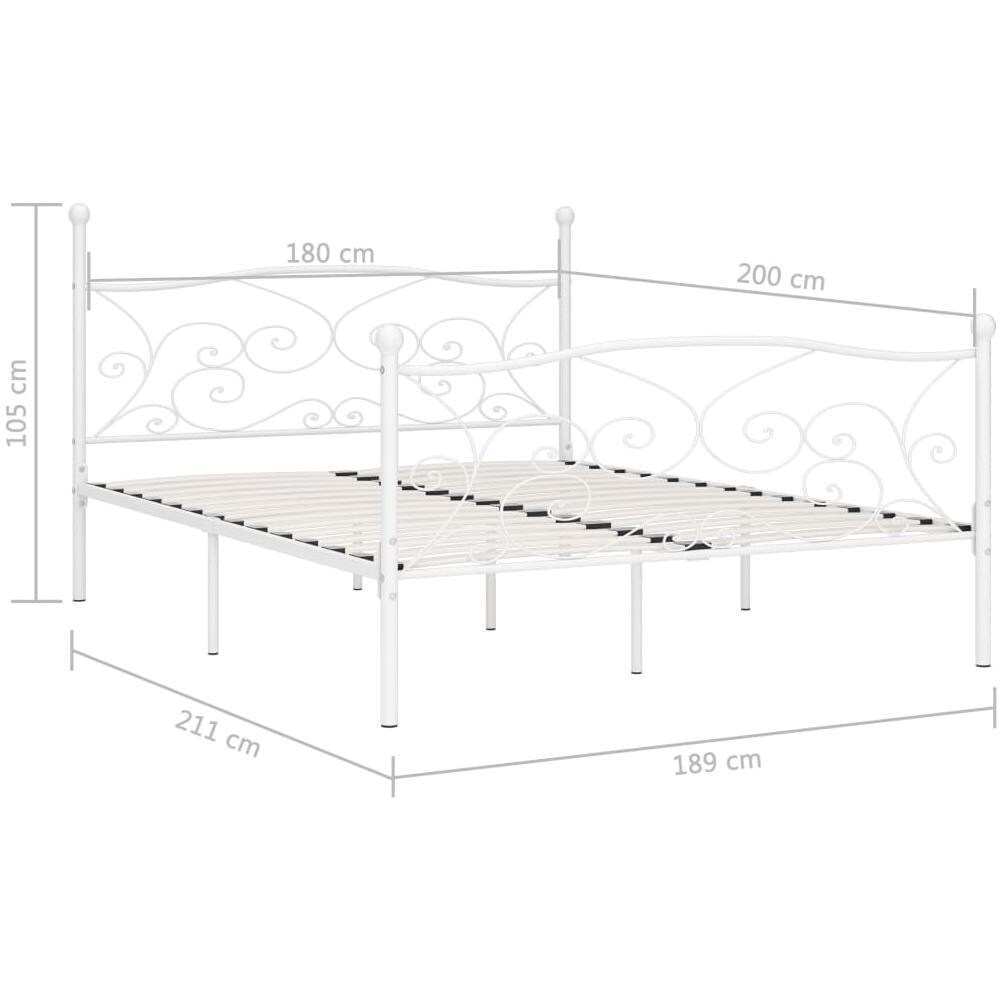 Giroletto Con Doghe Bianco In Metallo 180x200 Cm - Foto 5
