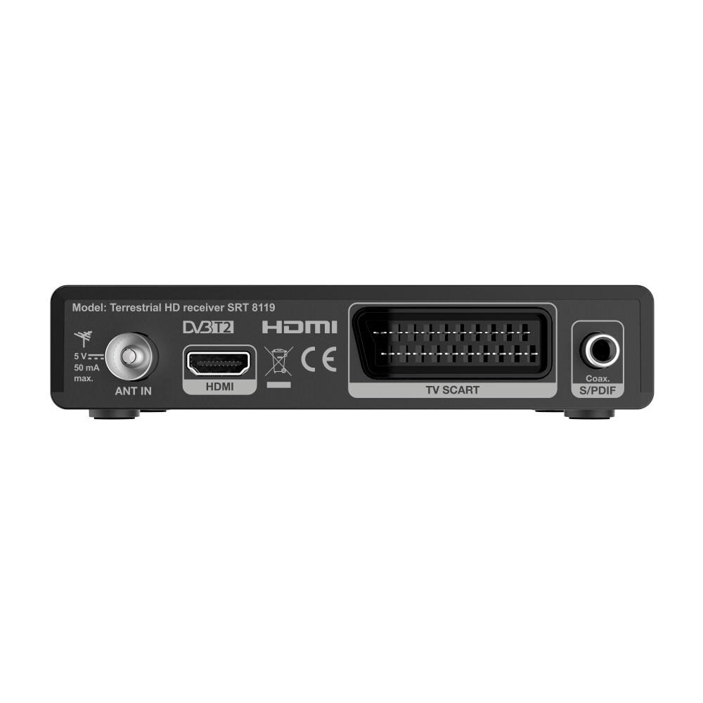 Decoder Digitale Terrestre SRT 8119 DVB-T2 HD HDMI / USB Colore Nero - Foto 2