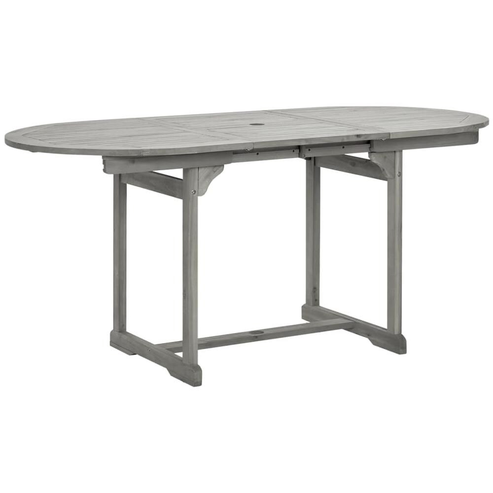 Tavolo Da Pranzo Per Esterni (120-170) x80x75 Cm Massello Acacia - Foto 1