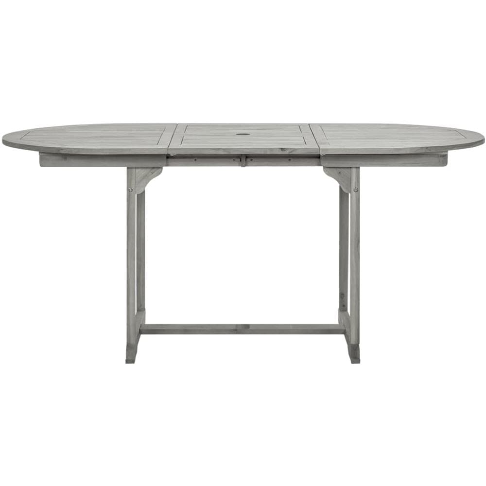 Tavolo Da Pranzo Per Esterni (120-170) x80x75 Cm Massello Acacia - Foto 2