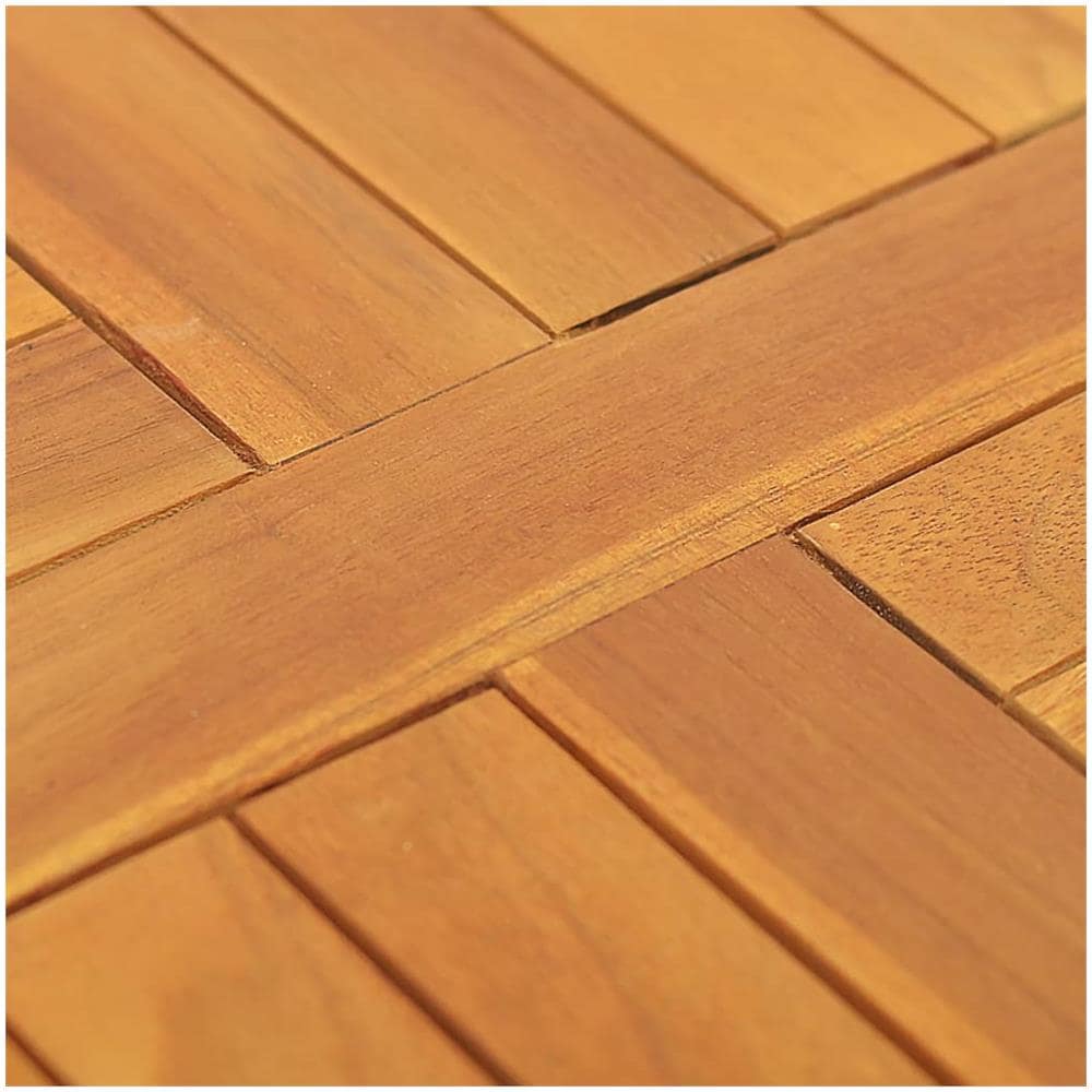 Piano Tavolo In Legno Massello Di Teak Rotondo 2,5 Cm 50 Cm - Foto 2
