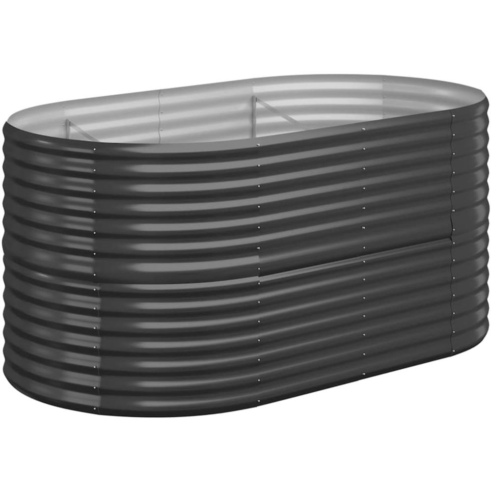 Letto da Giardino in Acciaio a Polvere 152x80x68 cm Antracite - Foto 1