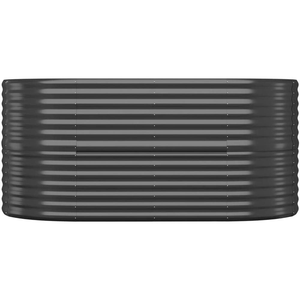 Letto da Giardino in Acciaio a Polvere 152x80x68 cm Antracite - Foto 2