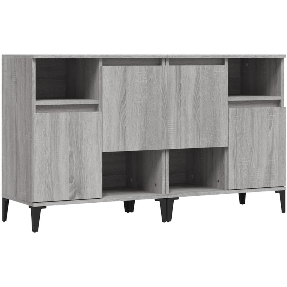 Credenze 2pz Grigio Sonoma 60x35x70 Cm In Legno Multistrato - Foto 2