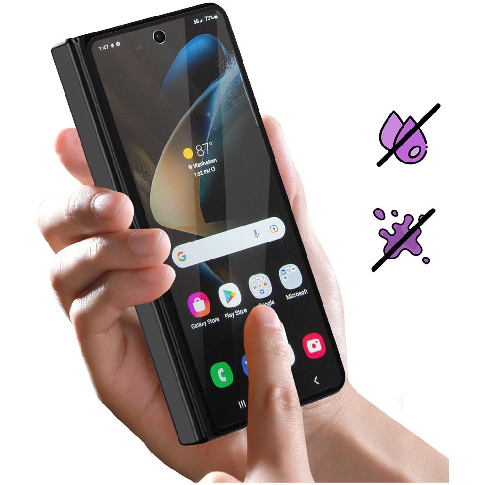 Vetro Temperato Per Samsung Z Fold 4 Garanzia A Vita Bordo Nero - Foto 2