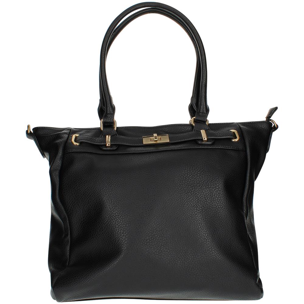 Borsa Shopper Con Tracolla - Paris - Nera - Foto 1