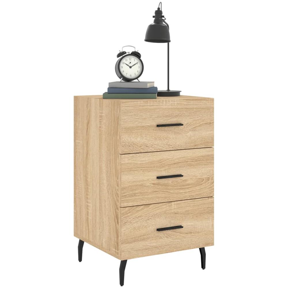Comodino Rovere Sonoma 40x40x66 Cm In Legno Multistrato - Foto 3