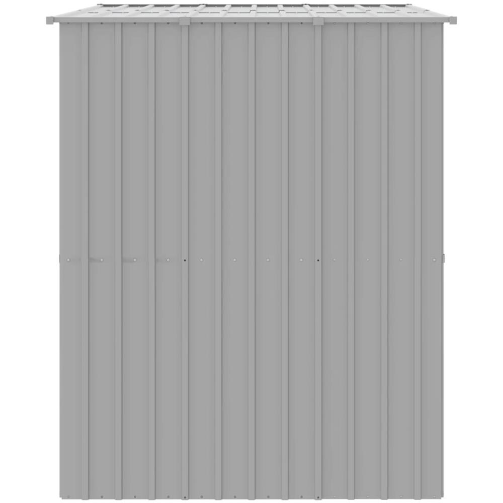 Casetta Cani Tetto Grigio Chiaro 214x153x181 Cm Acciaio Zincato - Foto 2