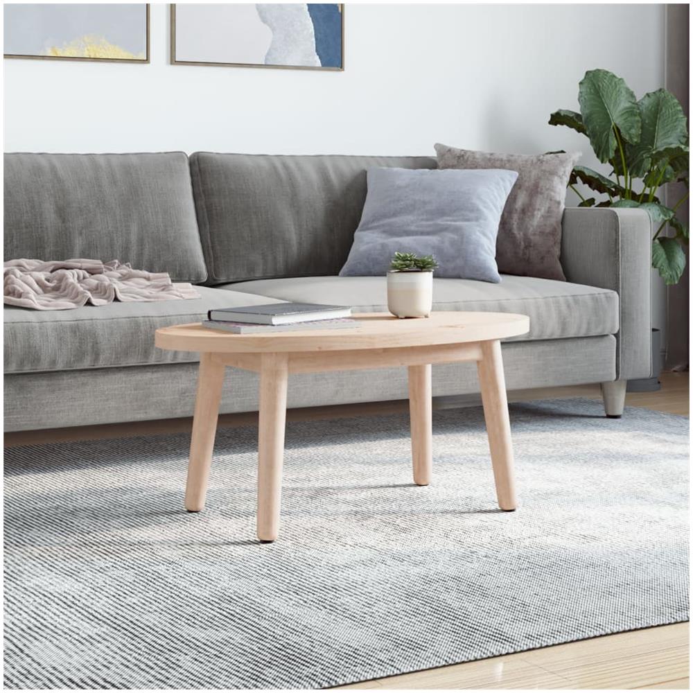 Piano Tavolo 70x35x2,5 Cm In Legno Massello Di Pino Ovale - Foto 2