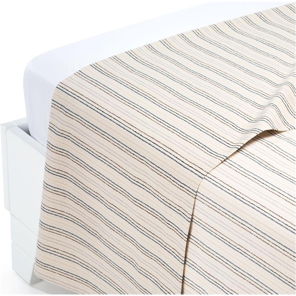 Lenzuolo Superiore Riga In Cotone Colore Incolore Misura Matrimoniale - Foto 1