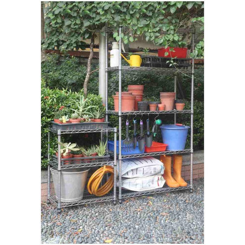 Scaffale Robusto Fin Outdoor Con 4 Piani Cm 36 X 90 X 137 Libreria Heavy In Acciaio Zinco-cromato Per Esterni Kit Archimede - Foto 2