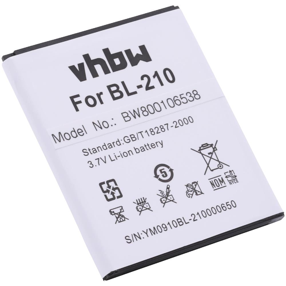 Batteria 2000mah (3.7v) Per Cellulare Smartphone Lenovo A656, A658t, A750e, A766, A770e, S650, S658t, S820, S820e Come Bl210. - Foto 2