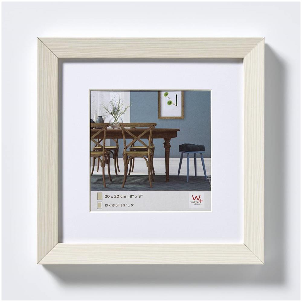 Design Fiorito Cornice in Legno, Bianco, 20 x 20 cm portafoto, 20x20 cm - Foto 1