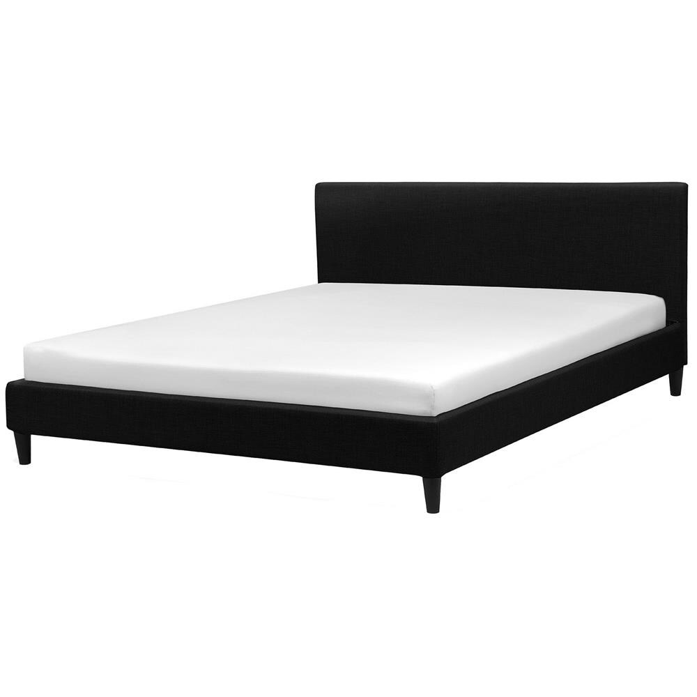 Letto Sfoderabile Nero Con Illuminazione Led 180 X 200 Cm Fitou - Foto 1