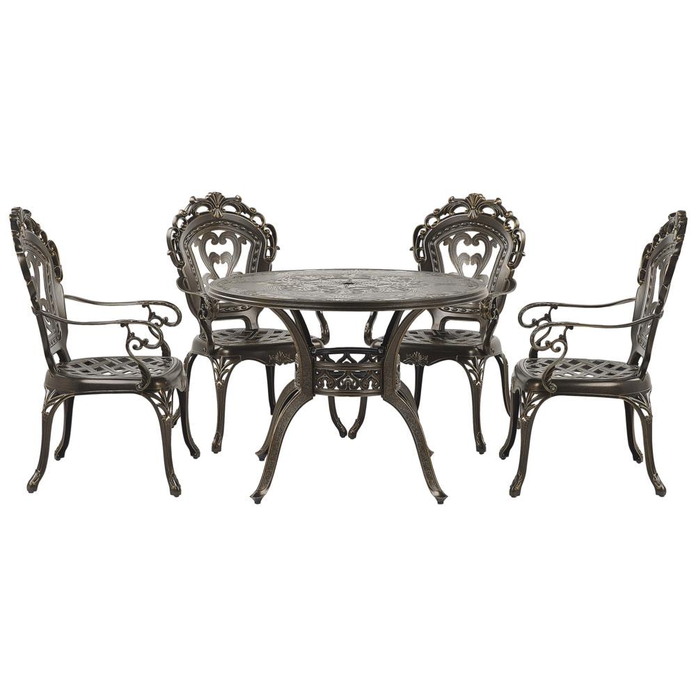 Set Da Pranzo Da Giardino 4 Posti Marrone Sapri - Foto 2