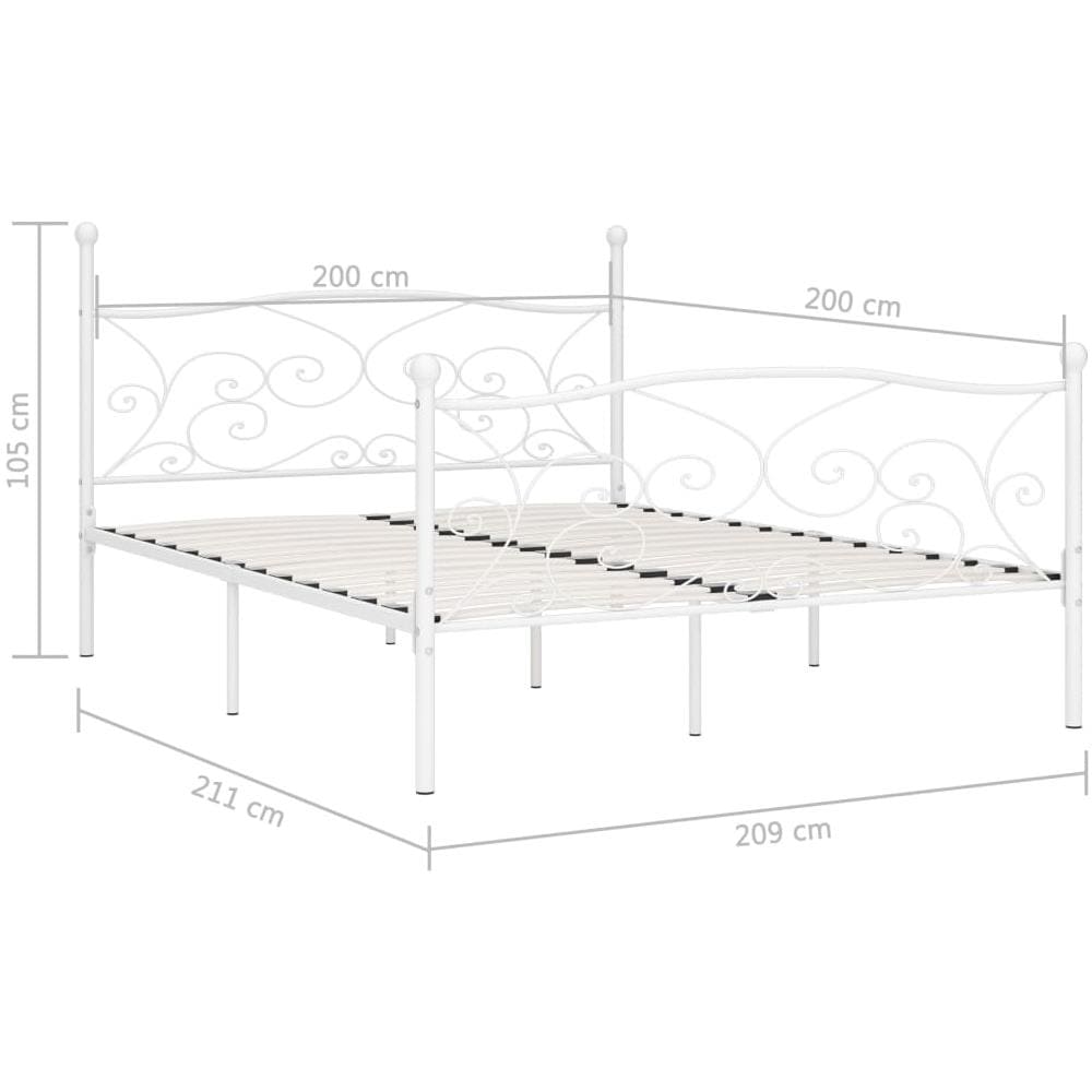 Giroletto Con Doghe Bianco In Metallo 200x200 Cm - Foto 5