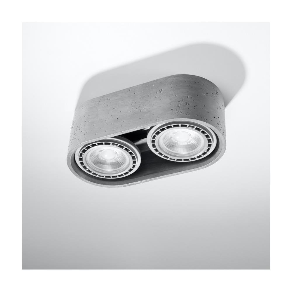 Downlight Doppi Da Superficie Ovale Grigio Gu10 - Foto 2