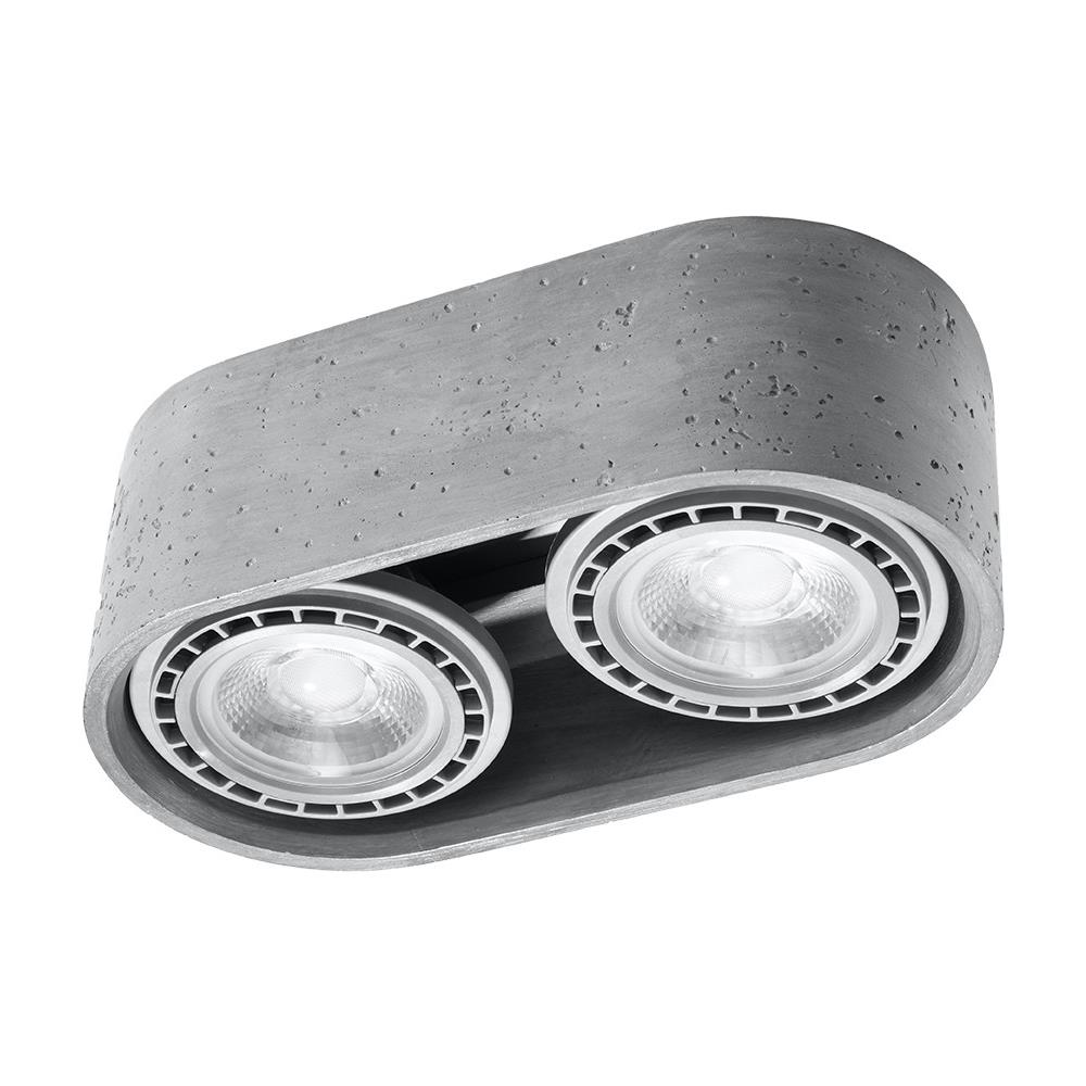 Downlight Doppi Da Superficie Ovale Grigio Gu10 - Foto 1
