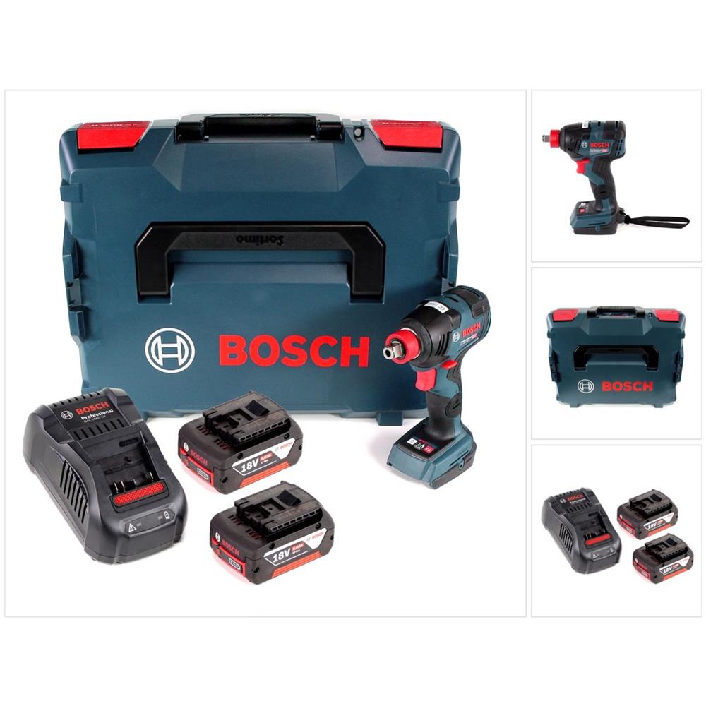 Bosch Gdx 18 V-200 C Professional Avvitatore A Massa Battente A Batteria In Valigetta L-boxx + 2x Batterie 5,0 Ah + Caricatore Gal 1880 Cv (0 601 9g4 201)  - Foto 1