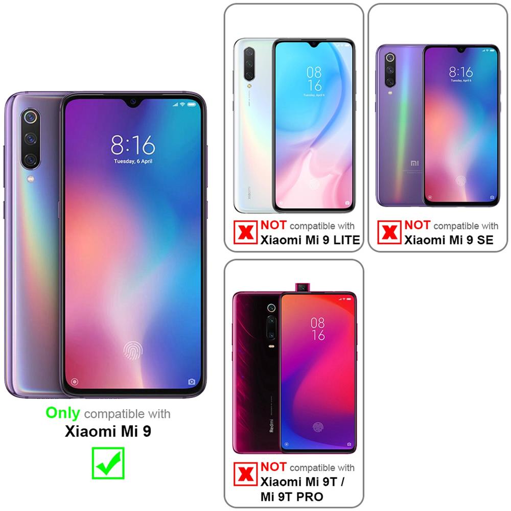 3x Pellicola Armatura A Schermo Intero Compatibile Con Xiaomi Mi 9 In Trasparente Con Nero - 3x Vetro Temperato (tempered) Di Protezione Del Display In Durezza 9h Con 3d Touch - Foto 2