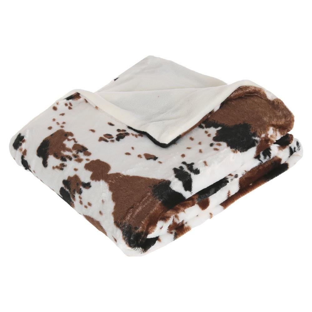 Lenzuola Decorativa Placcata Con Motivo Mucca 130 X 160 Cm - Foto 1